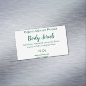 Biologische groene natuur body scrub boter naam to magnetisch visitekaartje (Voorbeeld)