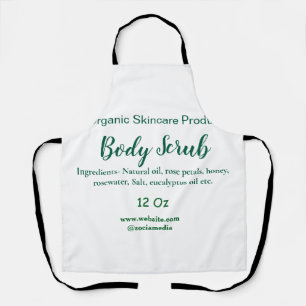 Biologische groene natuur body scrub boter naam to schort