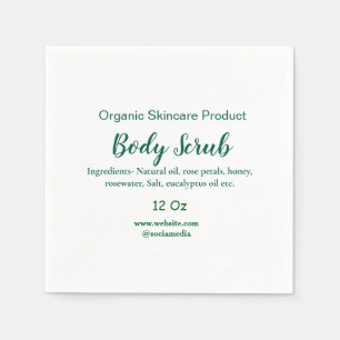 Biologische groene natuur body scrub boter naam to servet