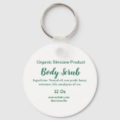 Biologische groene natuur body scrub boter naam to sleutelhanger (Achterkant)