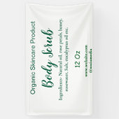 Biologische groene natuur body scrub boter naam to spandoek (Verticaal)