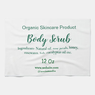 Biologische groene natuur body scrub boter naam to theedoek