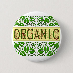 Biologische Groene Slogan Button