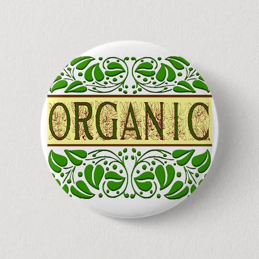 Biologische Groene Slogan Button (Voorkant)
