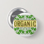 Biologische Groene Slogan Button (Voorkant /achterkant)