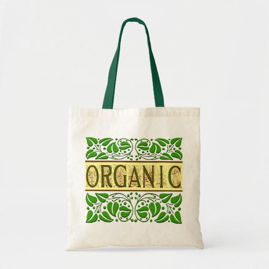 Biologische Groene Slogan Canvas tas (Voorkant)
