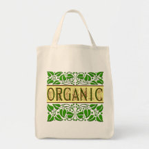 Biologische Groene Slogan Canvas tas