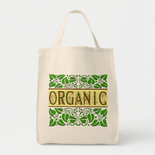 Biologische Groene Slogan Canvas tas