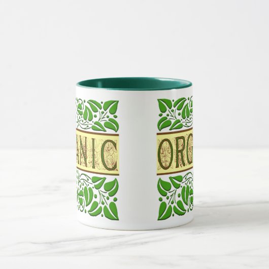 Biologische Groene Slogan Koffie Mok (Midden)