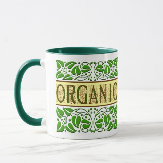 Biologische Groene Slogan Koffie Mok (Links)
