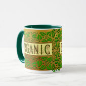 Biologische Groene Slogan Koffie Mok (Voorkant links)