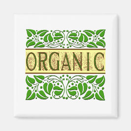 Biologische groene slogan magneet