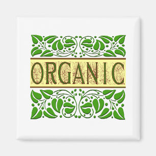 Biologische groene slogan magneet