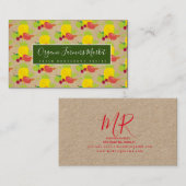 Biologische groenten en groenten visitekaartje (Voorkant / Achterkant)