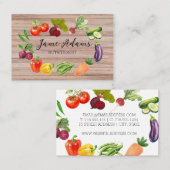 Biologische groenten Waterverf Visitekaartje (Voorkant / Achterkant)