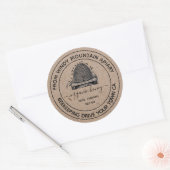 Biologische Honing Kraftpapier Pot Labels | Bijen (Envelop)
