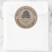 Biologische Honing Kraftpapier Pot Labels | Bijen (Tas)