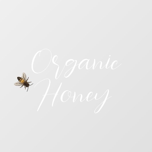 Biologische honing voor verkoop met handgeschreven raamsticker (Vel)
