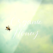 Biologische honing voor verkoop met handgeschreven raamsticker (Vel 3)