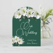 Biologische Huwelijk Azaleas Witte Bos Groene Bloe Kaart (Staand voorkant)