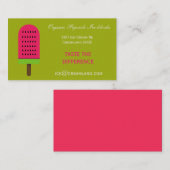 Biologische ijsblokzaak of -zaak visitekaartje (Voorkant / Achterkant)