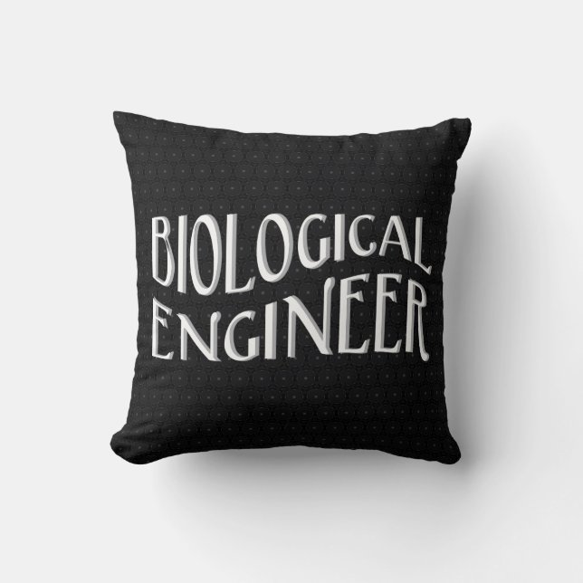 Biologische ingenieur tekst kussen (Voorkant)