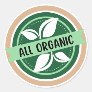 Biologische ingrediënten, Biologisch product Allem Ronde Sticker