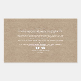 Biologische ingrediënten voor schoonheidsproducten rechthoekige sticker