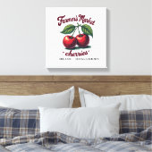 Biologische kersen T-shirt – lokaal geteeld & zoet Canvas Afdruk (Insitu (Slaapkamer))