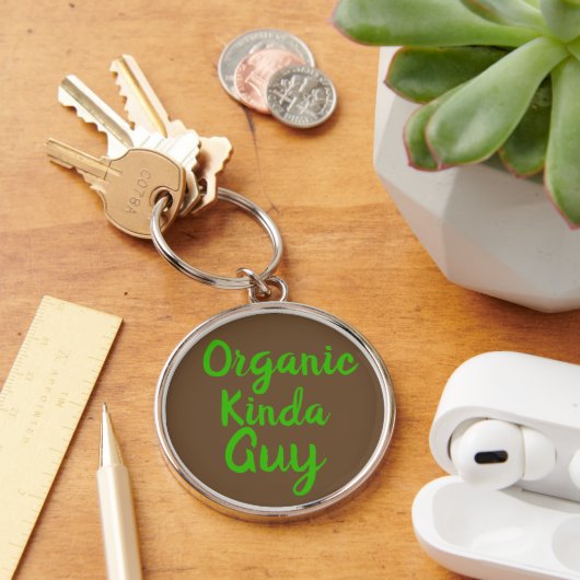 Biologische Kinda Guy Groen Bruin Sleutelhanger (Bureau)