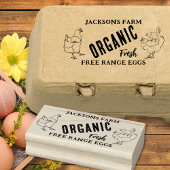 Biologische Kippen Eieren Zakelijk  Rubberstempel