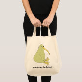 biologische kiwi - vogelkruidzak tote bag (Voorkant (product))