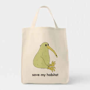 biologische kiwi - vogelkruidzak tote bag