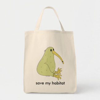 biologische kiwi - vogelkruidzak tote bag