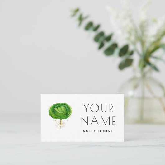 Biologische Kool Waterverf Plantaardige Voedingsde Visitekaartje (Staand voorkant)