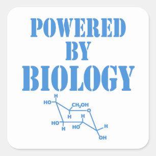 Biologische kracht vierkante sticker