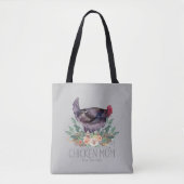 Biologische landbouw in de kippenmam tote bag (Voorkant)