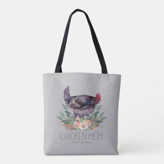 Biologische landbouw in de kippenmam tote bag (Achterkant)
