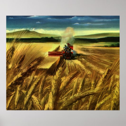 Biologische landbouwbedrijf, tarwe landbouw poster (Voorkant)