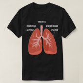 Biologische leraar anatomische grafiek ademhalings t-shirt (Design voorkant)