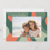 Biologische lijn Abstracte kunst - 1 foto Jade Cor Feestdagenkaart (Voorkant)