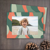 Biologische lijn Abstracte kunst - 1 foto Jade Cor Feestdagenkaart