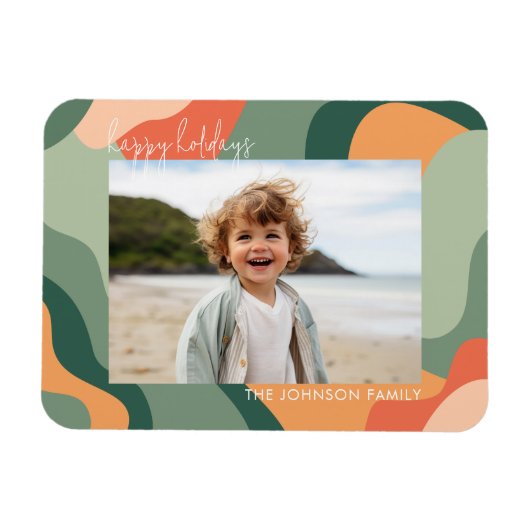 Biologische lijn Abstracte kunst - 1 foto Jade Cor Magneet (Horizontaal)