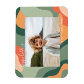 Biologische lijn Abstracte kunst - 1 foto Jade Cor Magneet (Verticaal)