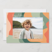 Biologische lijn Abstracte kunst - 1 foto Jade Tan Feestdagenkaart (Voorkant)