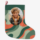 Biologische lijn Abstracte kunst - 1 foto Jade Tan Grote Kerstsok (Voorkant)