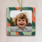 Biologische lijn Abstracte kunst - 1 foto Jade Tan Keramisch Ornament