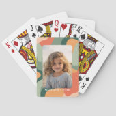 Biologische lijn Abstracte kunst - 1 foto Jade Tan Pokerkaarten (Achterkant)