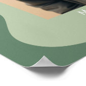 Biologische lijn Abstracte kunst - 1 foto Jade Tan Poster (Hoek)