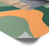 Biologische lijn Abstracte kunst - 1 foto Jade Tan Poster (Hoek)